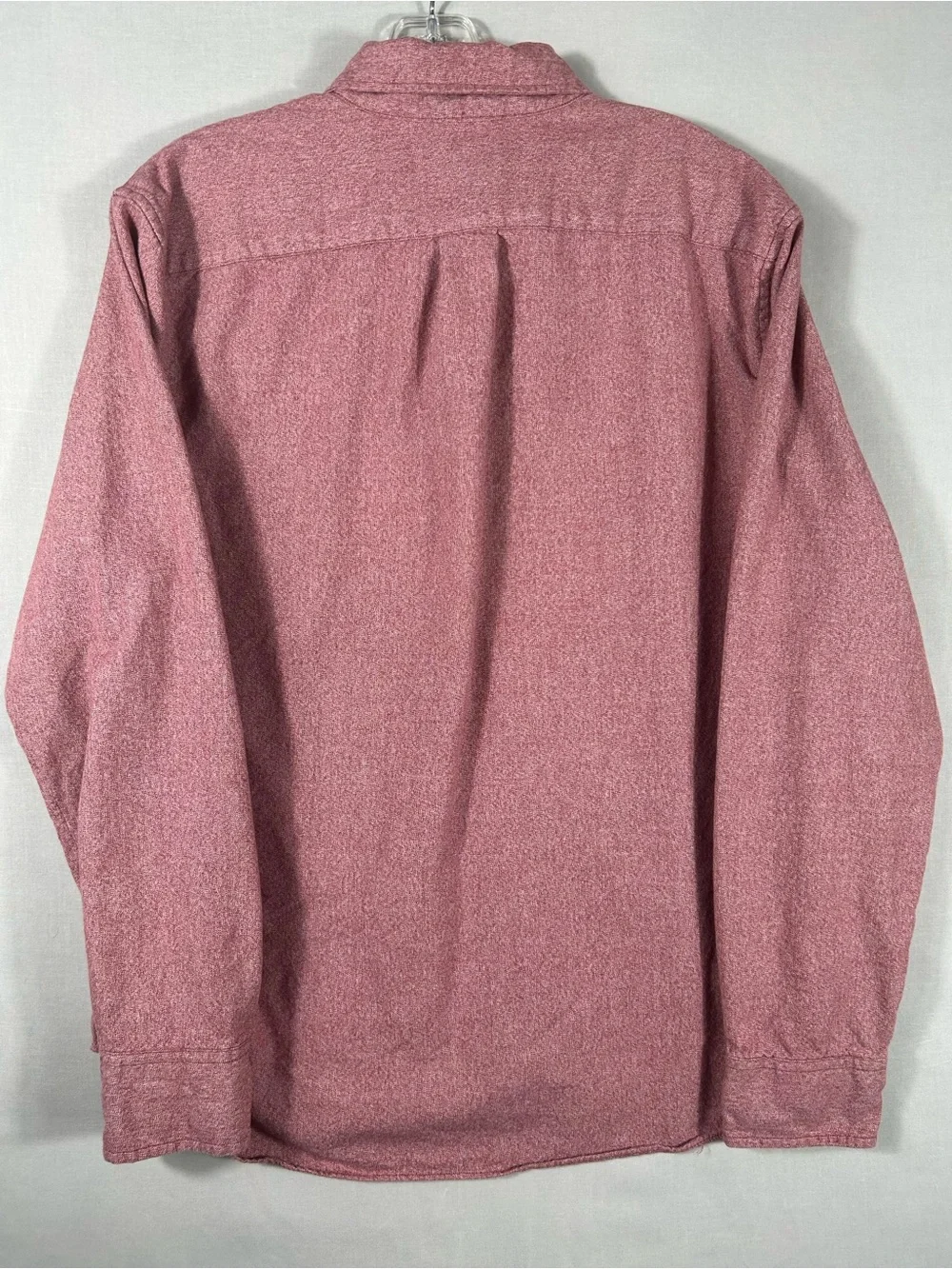 J.Crew Jaspe Slim Mens Large Red Button Down Long Sleeve Cotton Pocket